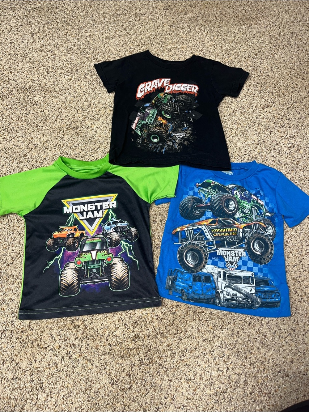 Toddler Short Sleeve Monster Jam Tshirt set